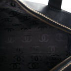 Chanel Calfskin Wild Stitch Top Handle Bag Black