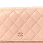 Chanel Caviar Quilted Wallet on Chain WOC  Light Pink