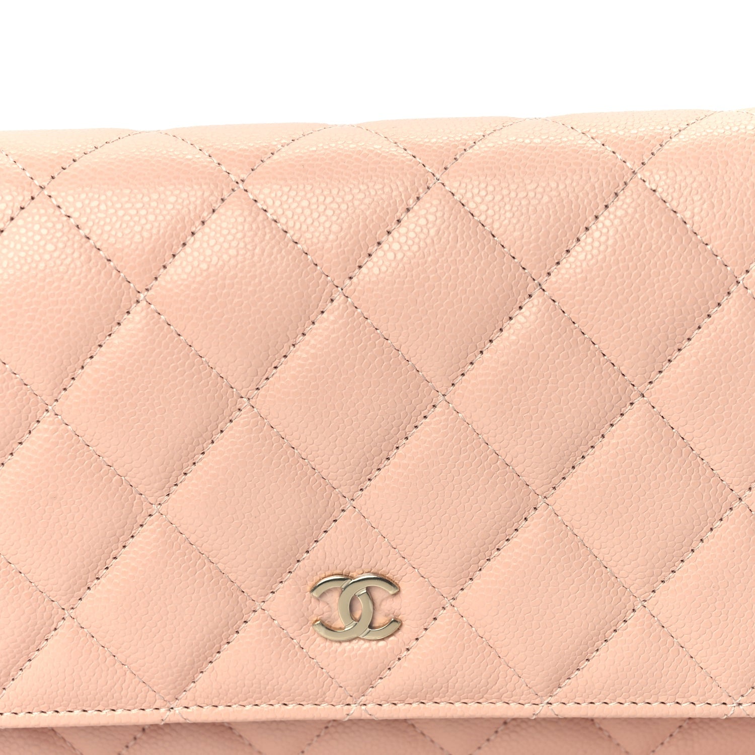Chanel Caviar Quilted Wallet on Chain WOC  Light Pink