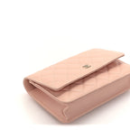 Chanel Caviar Quilted Wallet on Chain WOC  Light Pink