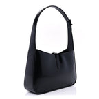 Saint Laurent Patent Le 5 A 7 Monochrome Hobo  Black