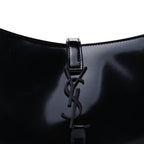 Saint Laurent Patent Le 5 A 7 Monochrome Hobo  Black