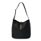 Saint Laurent Smooth Calfskin Small Le 5 A 7 Soft Hobo  Black