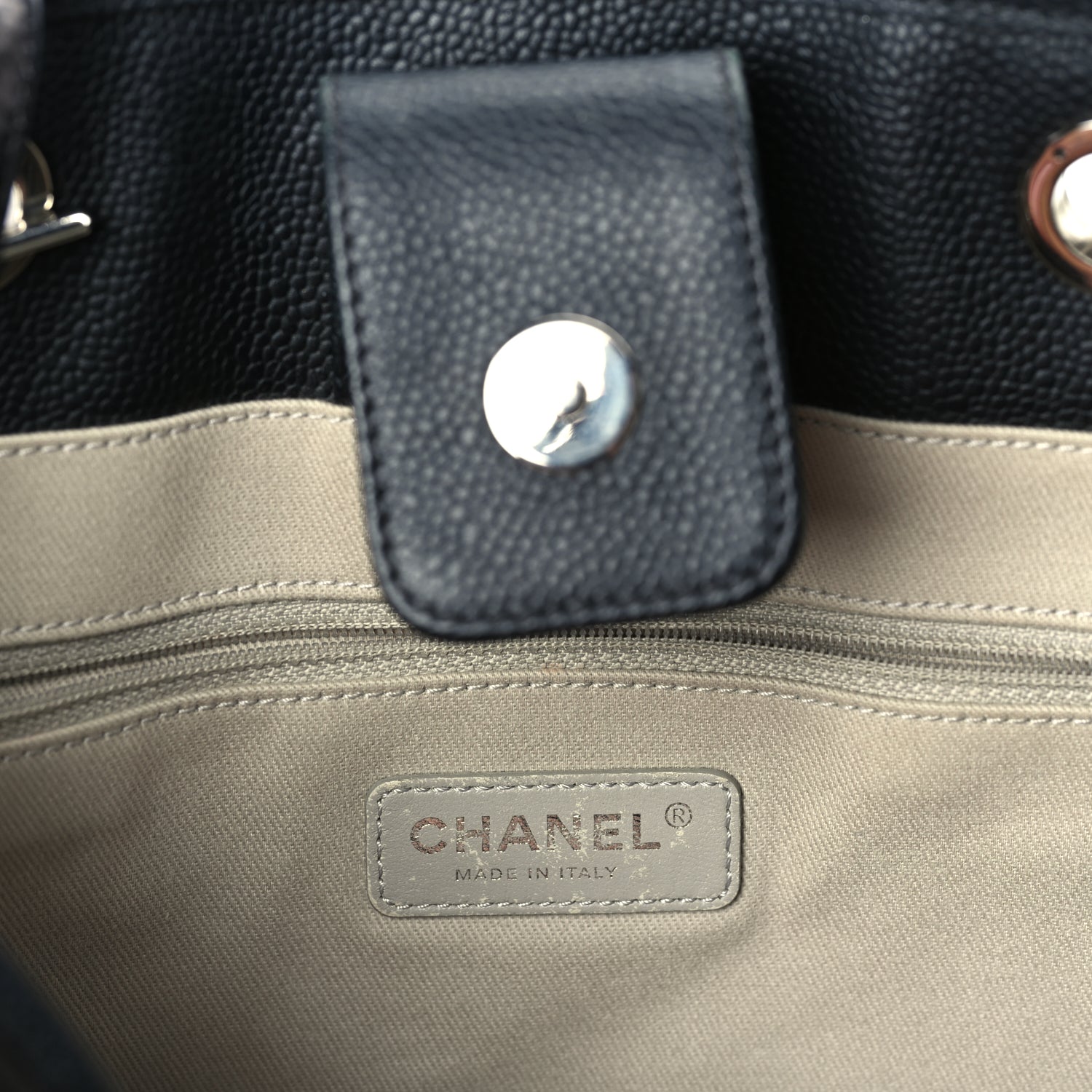 Chanel Glazed Calfskin Small Deauville Tote
