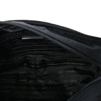 Prada Re-Nylon Vela Saffiano Pocket Double Zip Shoulder Bag  Black