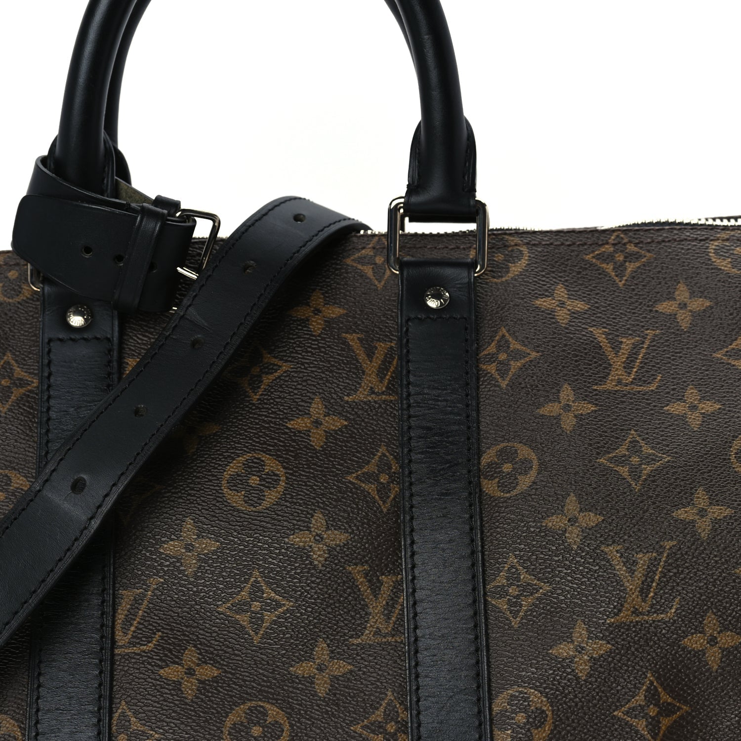 Louis Vuitton Monogram Macassar Keepall Bandouliere 45 Black