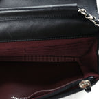 Chanel Lambskin Quilted Wallet On Chain WOC Black