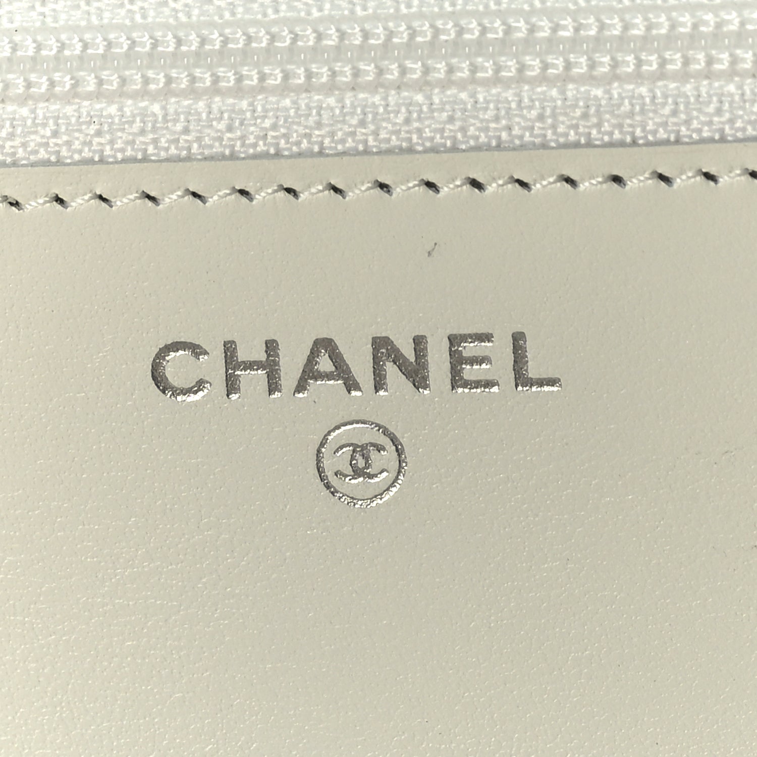 Chanel Caviar Quilted Boy Wallet On Chain WOC White