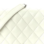 Chanel Caviar Quilted Boy Wallet On Chain WOC White
