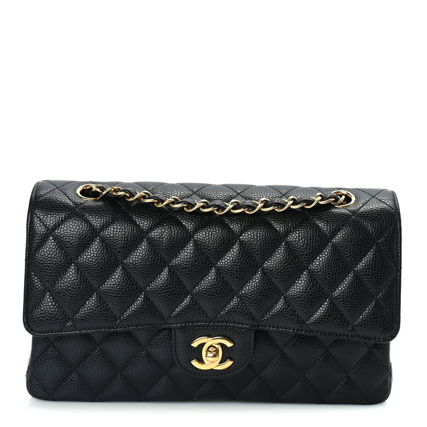 Chanel Caviar Quilted Medium Double Flap  Black