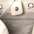 Chanel Glazed Calfskin Small Deauville Tote Ecru
