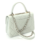 Chanel Lambskin Quilted Small Trendy Chain CC Flap Dual Handle Bag Light Blue