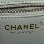 Chanel Lambskin Quilted Small Trendy Chain CC Flap Dual Handle Bag Light Blue
