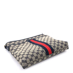 Gucci GG Supreme Monogram Web Flat Messenger Bag  Navy