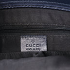 Gucci GG Supreme Monogram Web Flat Messenger Bag  Navy