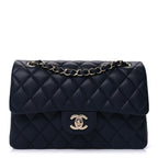 Chanel Caviar Quilted Small Double Flap Dark Navy