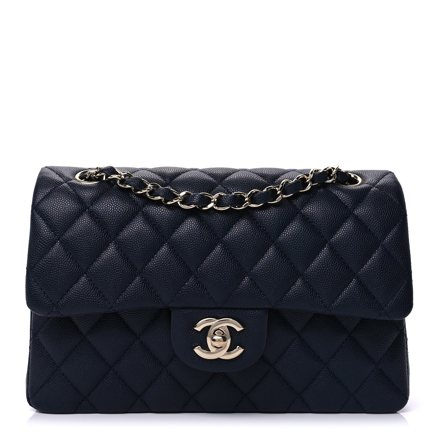 Chanel Caviar Quilted Small Double Flap Dark Navy
