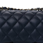 Chanel Caviar Quilted Small Double Flap Dark Navy