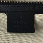 Gucci Monogram Selleria Calfskin Vintage Web Medium Boston Beige Blue