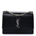 Saint Laurent Calfskin Medium Monogram Sunset Black