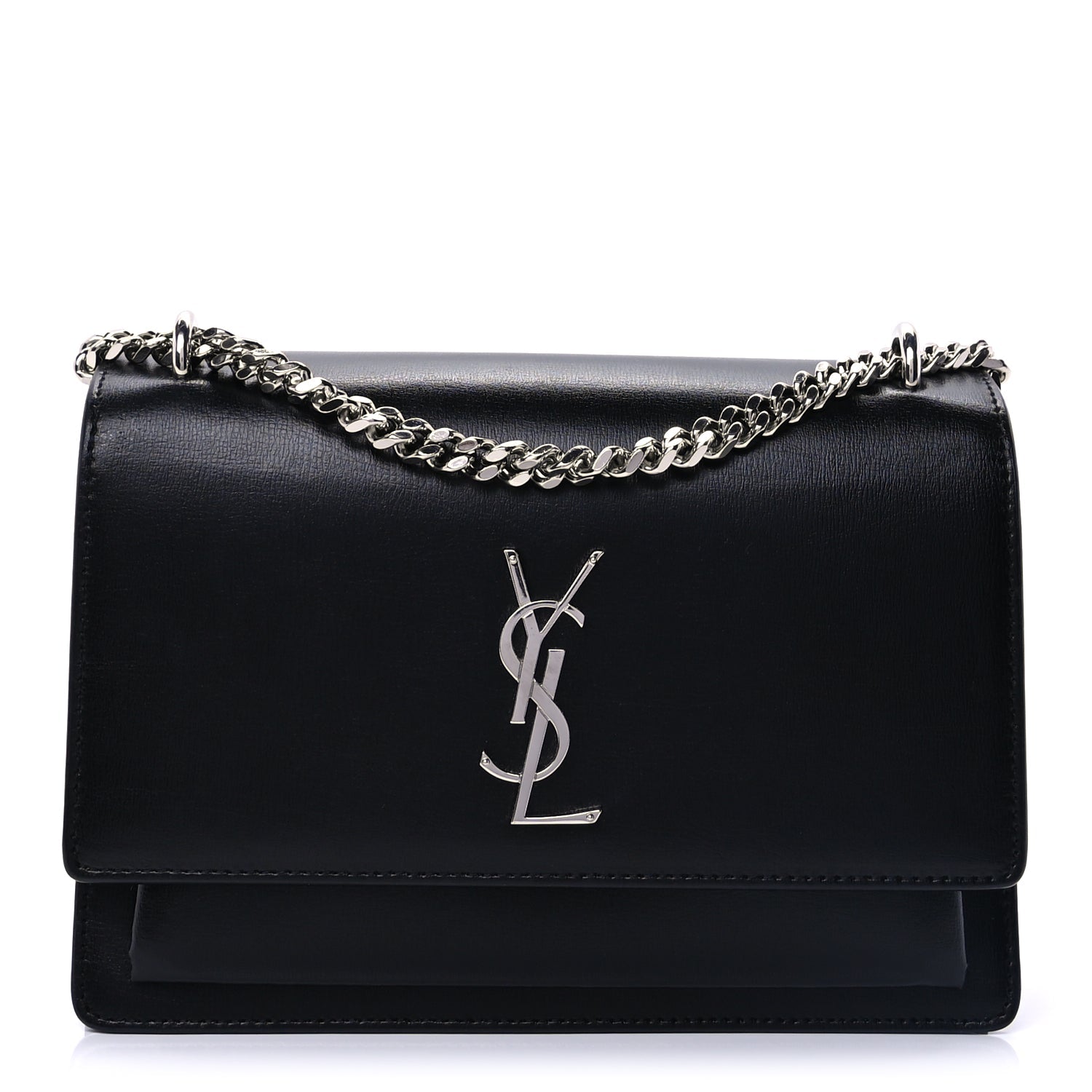 Saint Laurent Calfskin Medium Monogram Sunset Black