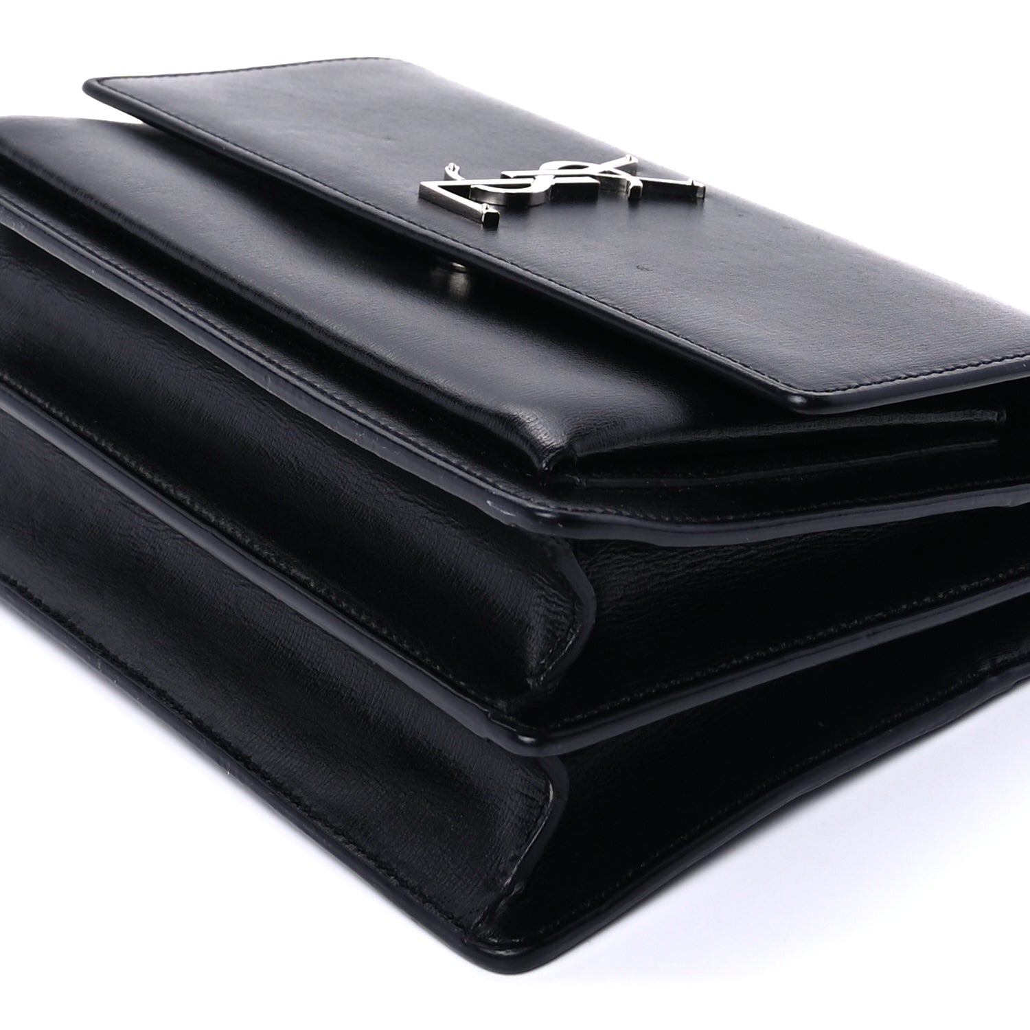 Saint Laurent Calfskin Medium Monogram Sunset Black