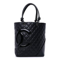 Chanel Calfskin Quilted Medium Cambon Tote Black