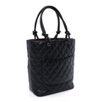 Chanel Calfskin Quilted Medium Cambon Tote Black