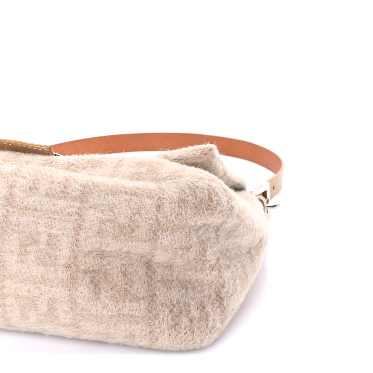 Fendi Wool Zucca Mama Baguette Beige