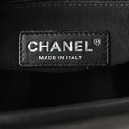 Chanel Lambskin Quilted Large Boy Flap Beige Black