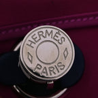 Hermes Vache Hunter Toile Officier Herbag Zip 31 PM  Magnolia Bleu Saphir