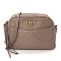Gucci Calfskin Matelasse Medium GG Marmont Chain Shoulder Bag  Porcelain Rose