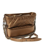 Chanel Metallic Aged Calfskin Quilted Medium Gabrielle Gold