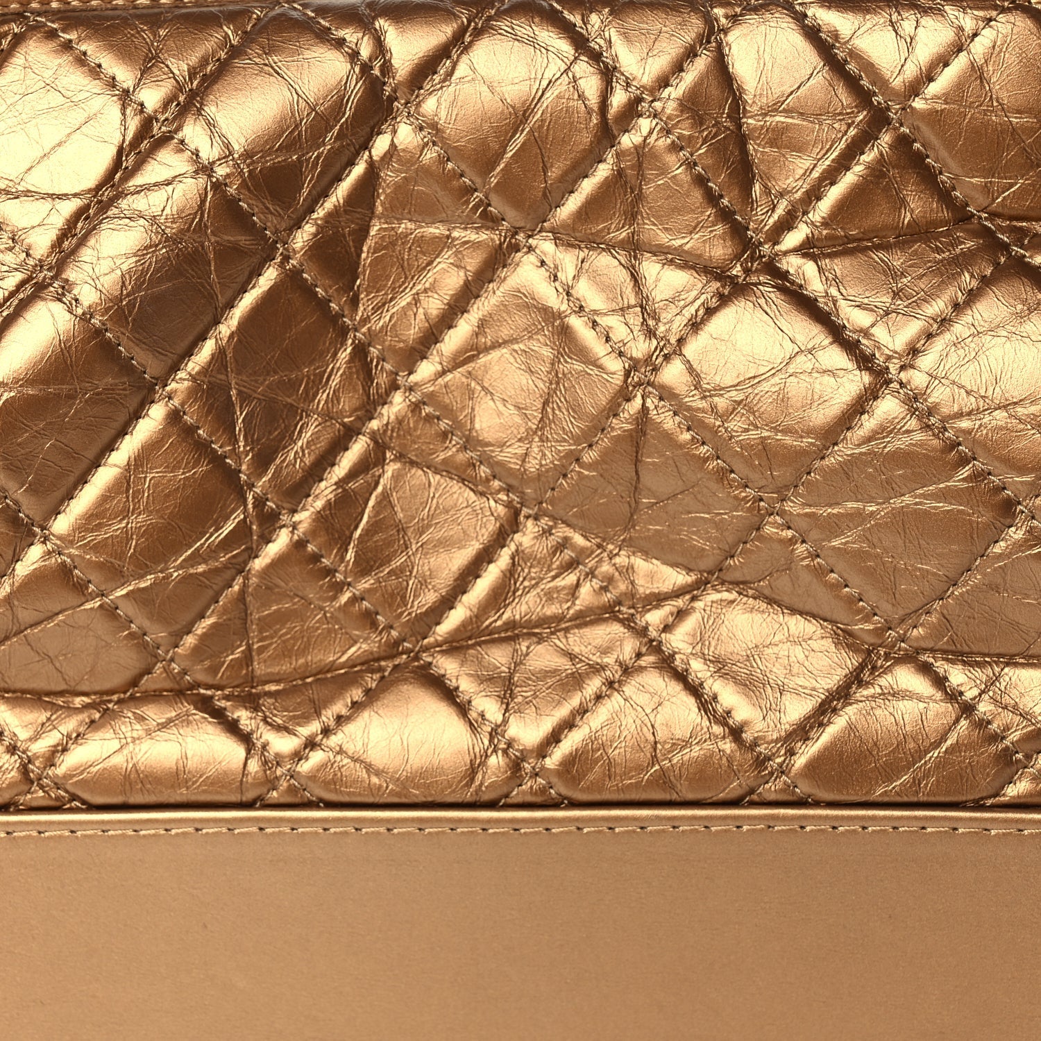 Chanel Metallic Aged Calfskin Quilted Medium Gabrielle Gold