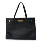 Saint Laurent Calfskin Medium Manhattan Shopper Tote  Black