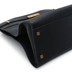 Saint Laurent Calfskin Medium Manhattan Shopper Tote  Black