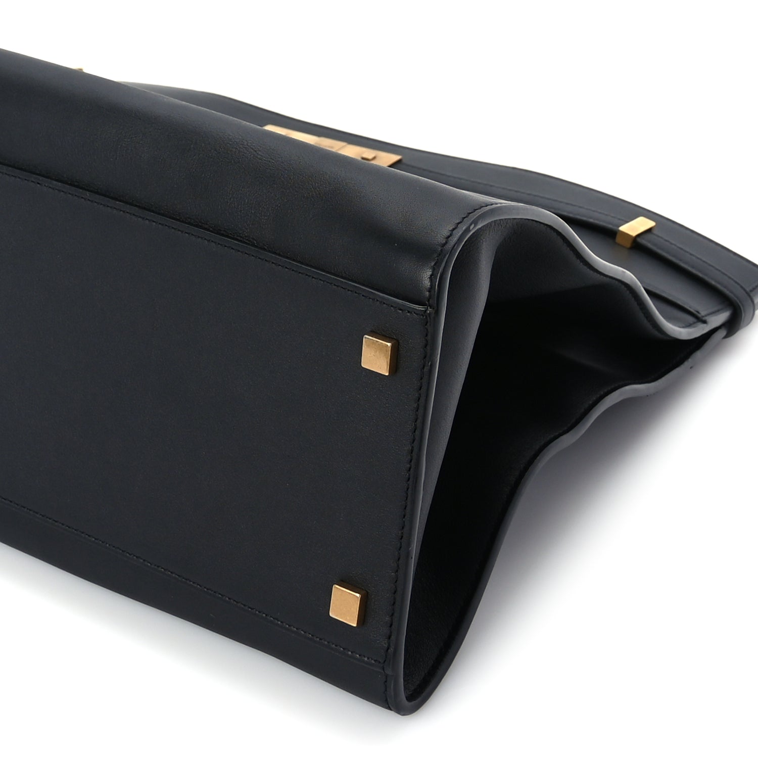 Saint Laurent Calfskin Medium Manhattan Shopper Tote  Black