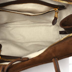 Miu Miu Camoscio Beau Top Handle Bag Cocoa Brown