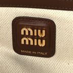 Miu Miu Camoscio Beau Top Handle Bag Cocoa Brown