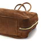 Miu Miu Camoscio Beau Top Handle Bag Cocoa Brown