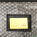 Fendi Snakeskin Large Peekaboo Iconic Satchel Green
