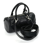 Prada Nappa Antique Re-Edition 2002 Barrel Shoulder Bag  Black