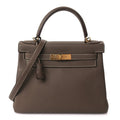Hermes Taurillon Clemence Kelly Retourne 28 Etoupe