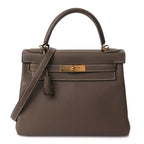 Hermes Taurillon Clemence Kelly Retourne 28 Etoupe