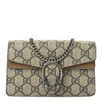 Gucci GG Supreme Monogram Super Mini Dionysus Shoulder Bag Taupe