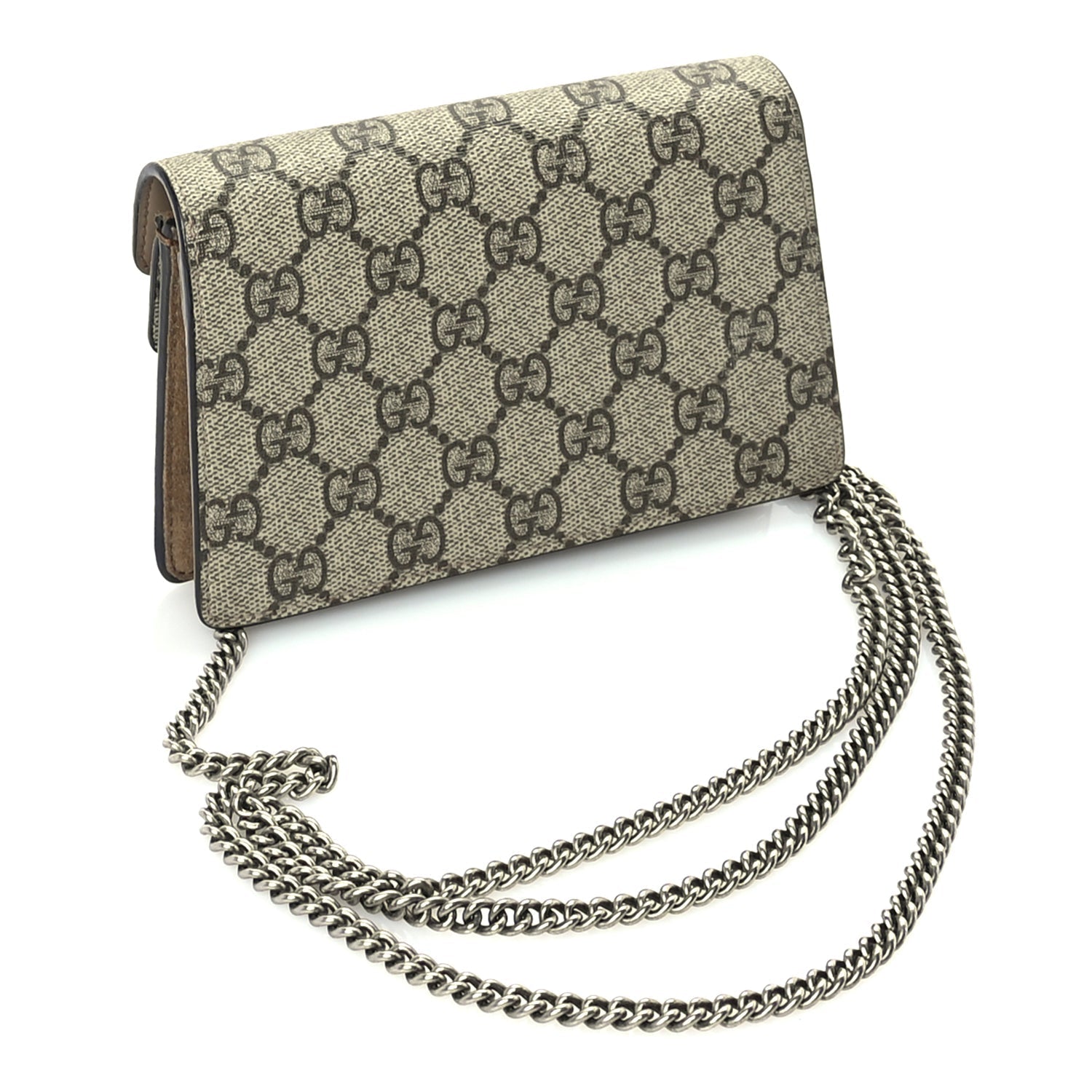 Gucci GG Supreme Monogram Super Mini Dionysus Shoulder Bag Taupe