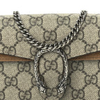 Gucci GG Supreme Monogram Super Mini Dionysus Shoulder Bag Taupe