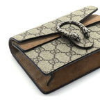 Gucci GG Supreme Monogram Super Mini Dionysus Shoulder Bag Taupe