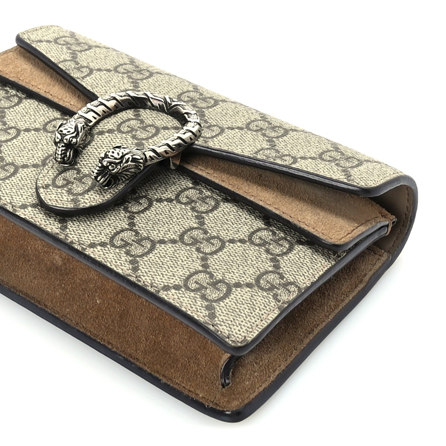 Gucci GG Supreme Monogram Super Mini Dionysus Shoulder Bag Taupe