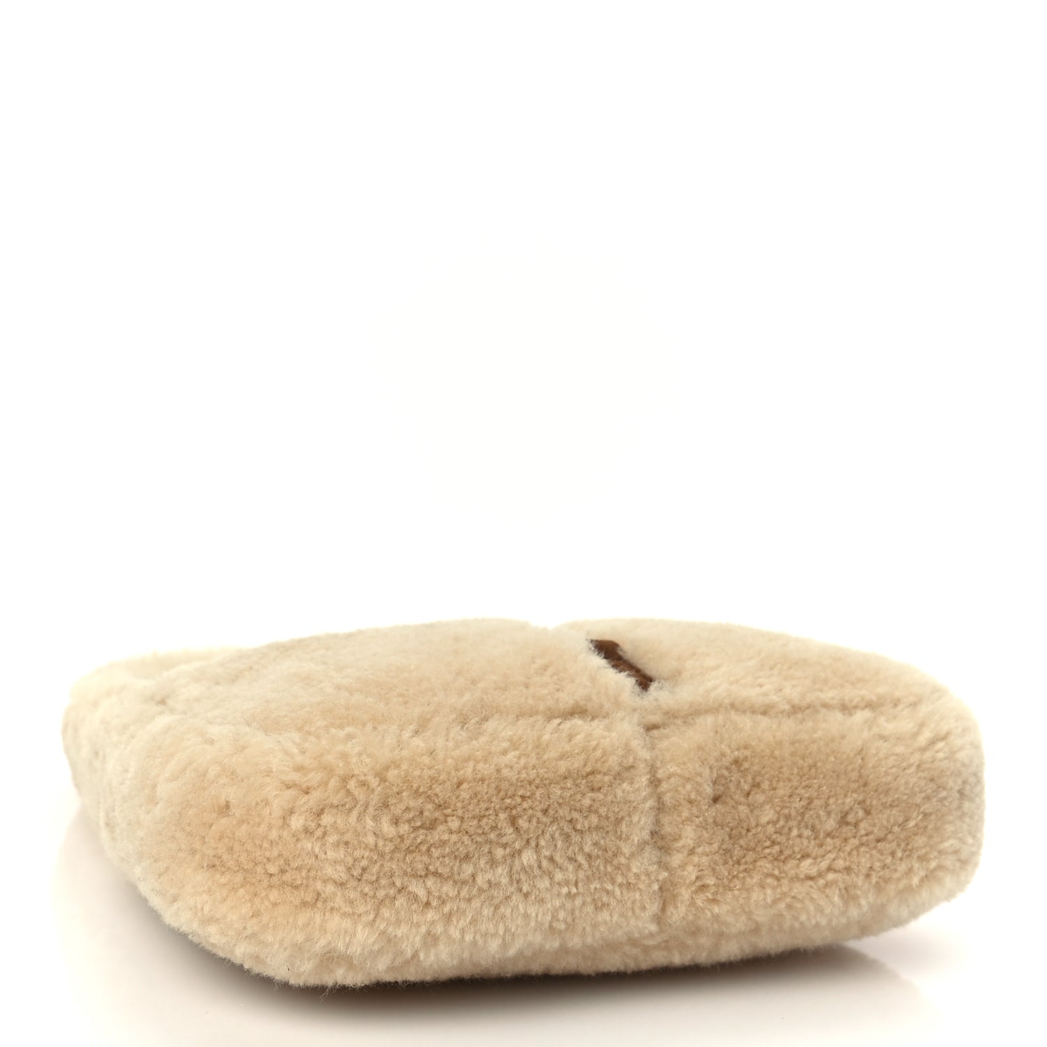 Saint Laurent Shearling Le 5 A 7 Mini Hobo Natural Beige